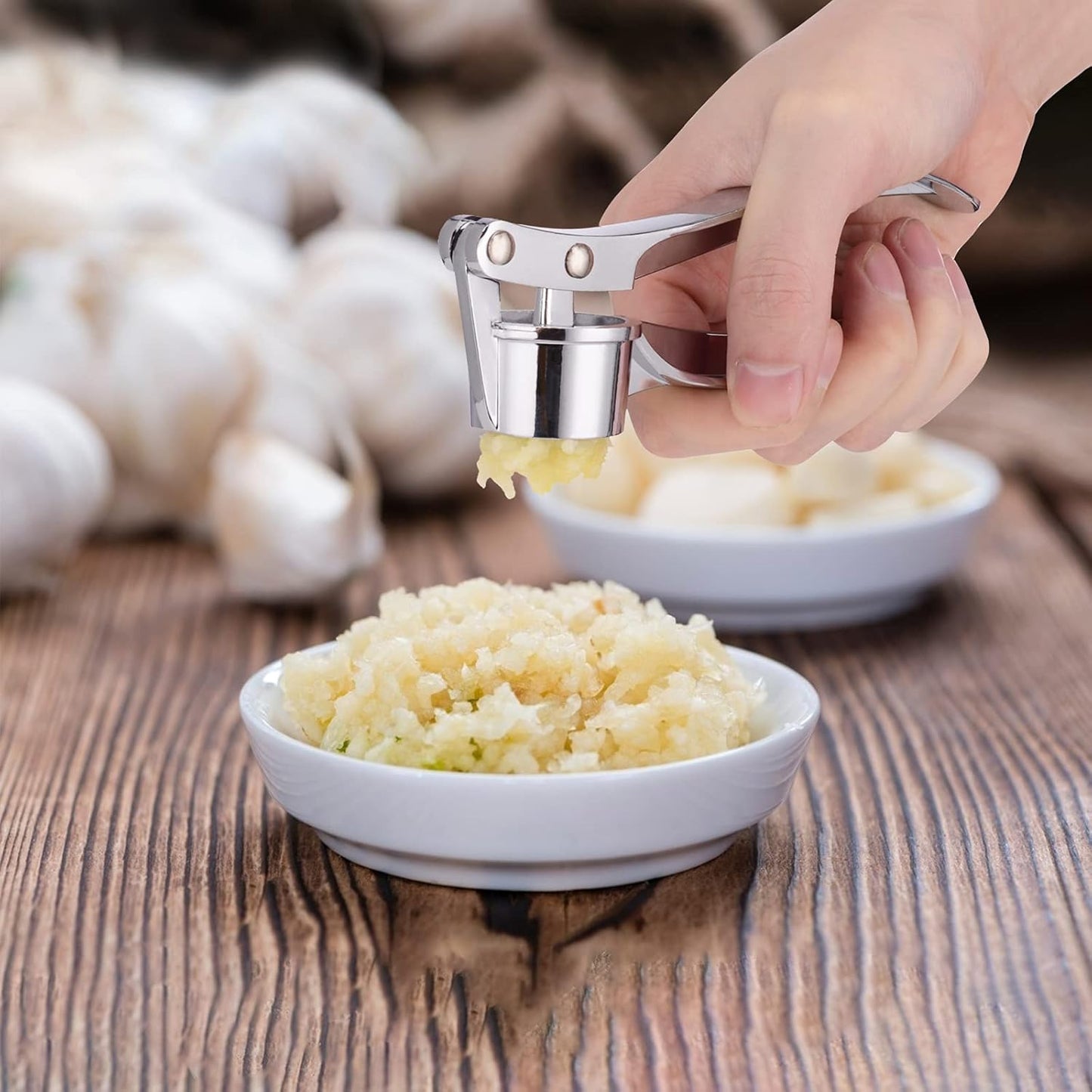Stainless Steel Garlic Crusher