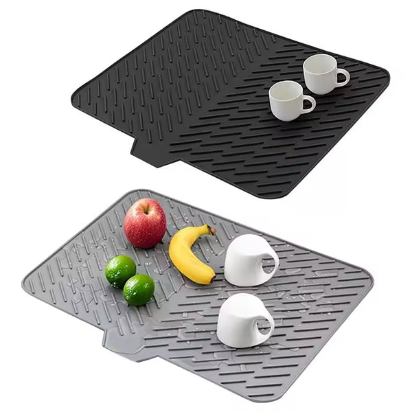 2-in-1 Kitchen Essentials Combo – Silicone Dish Drying Mat + Sink Splash Guard