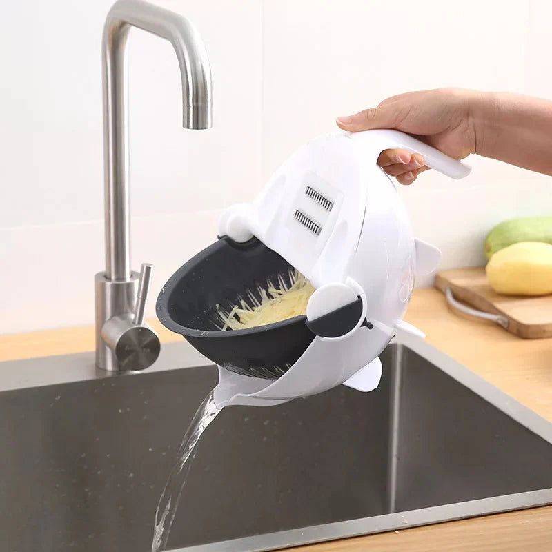 Multifunctional Vegetable Cutter With Drain Basket