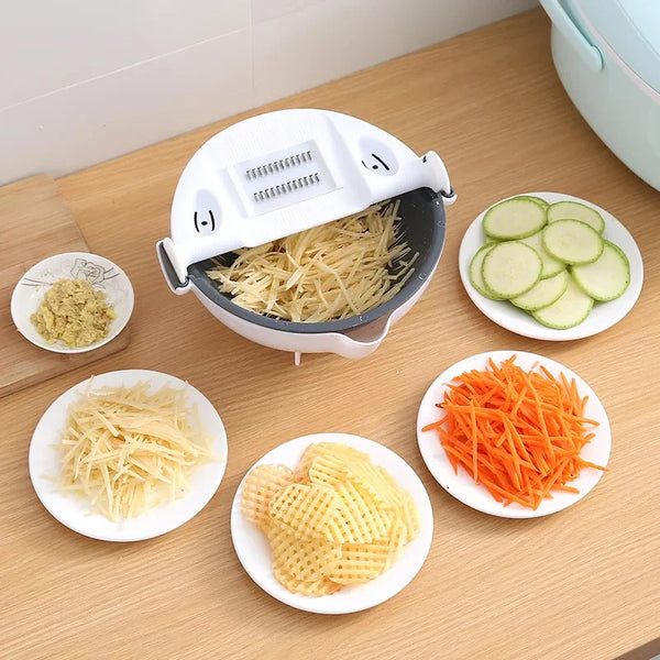 Multifunctional Vegetable Cutter With Drain Basket