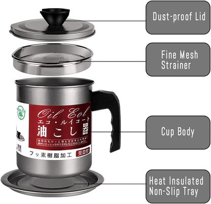 Stainless Steel Fryer Oil Filter Pot